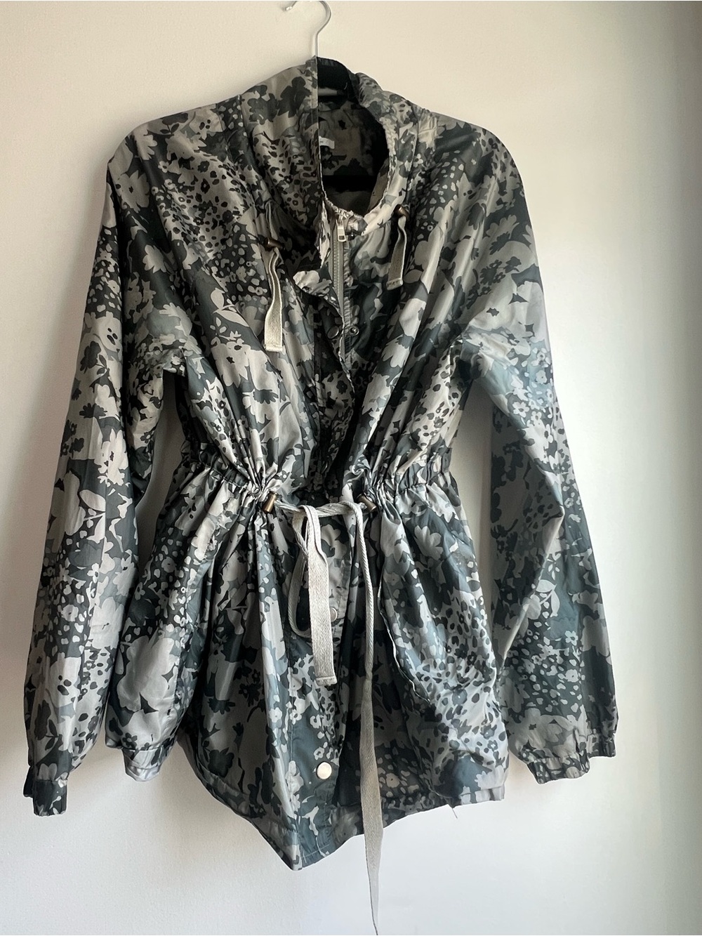 Maurices Gray floral Camouflage Utility Anorak Jacket
